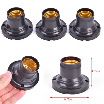 

10pcs E27 60W Light Base Holder Socket LED Bulb Lamp Adapter Fitting Converter Stand White Flame Retardant for Home Office