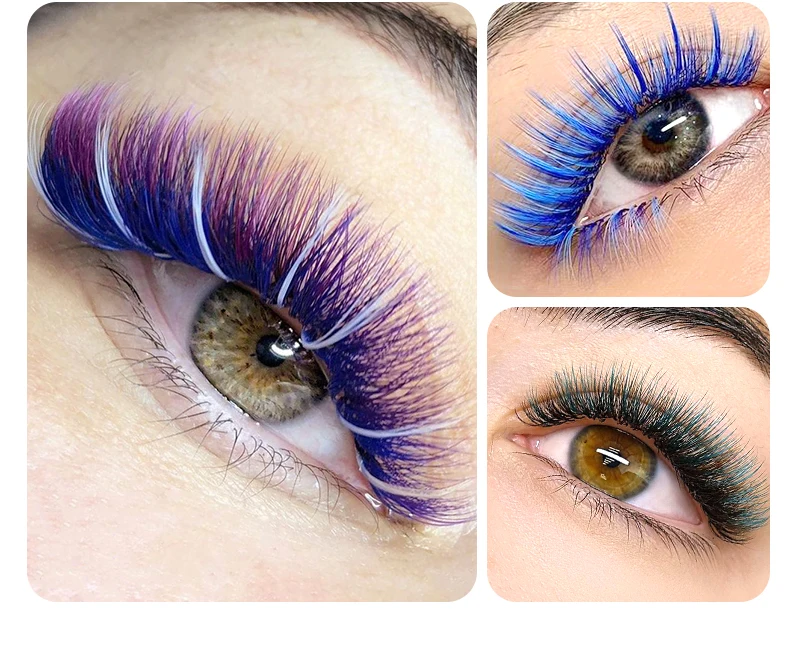 H&L Wimpernverlängerung, violett, blau, braun, individuelle Premium-Nerz-Wimpern mit weichem Volumen zum Aufbau der Nagaraku-Linie – Detail 16