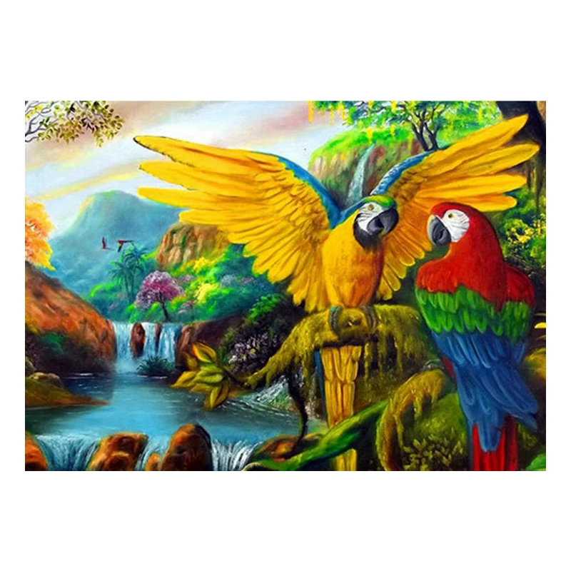 

Diamond Mosaic Diamond Embroidery Parrot bird Diamonds Cross Stitch Animal scenery Oil Painting Inlay Handwork