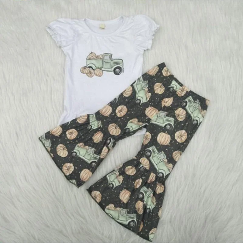 Новая осенне-зимняя детская одежда для маленьких девочек комплект из 2 предметов с надписью «my daddy», молочный шелк, штаны с оборками, эксклюзивная детская одежда