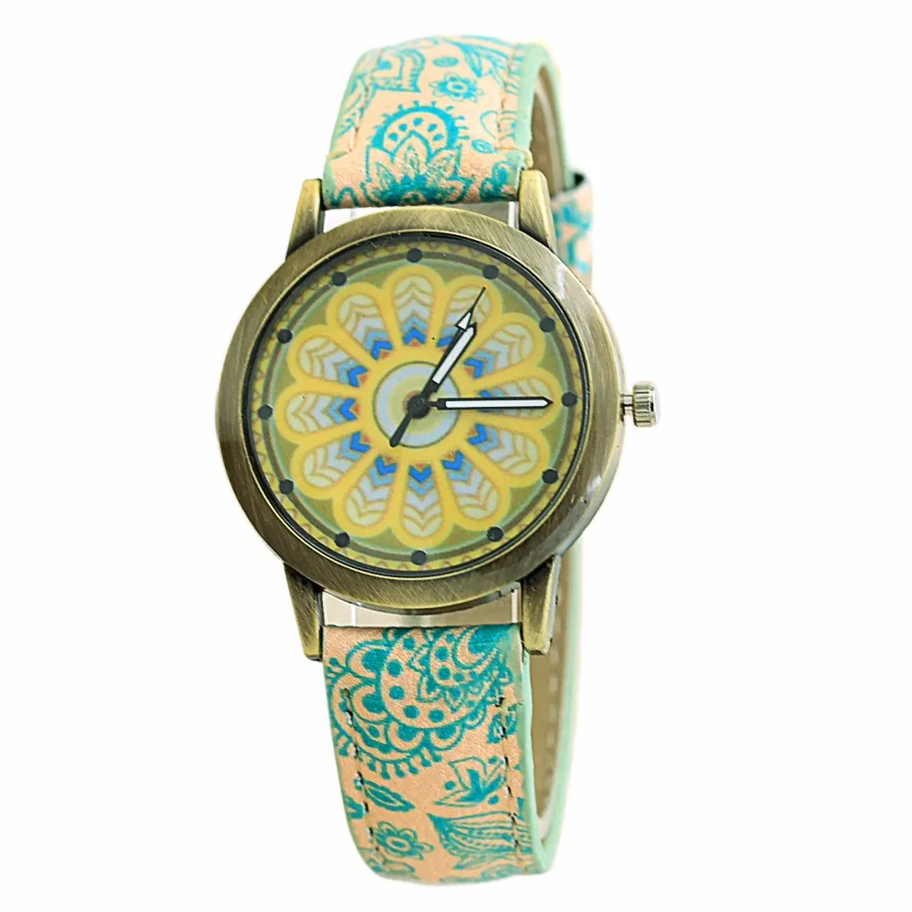 

Bohemia Style Women Watches Fashion Vintage Watches Women Imitation Porcelain Leather Watch Quartz relogio femino reloj mujer