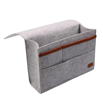 

Hot Sale Felt Bedside Caddy Storage Bag- Bed Skirt Storage Pocket Organizer For Bedroom, College Dorm Room,Under Mattress Holder