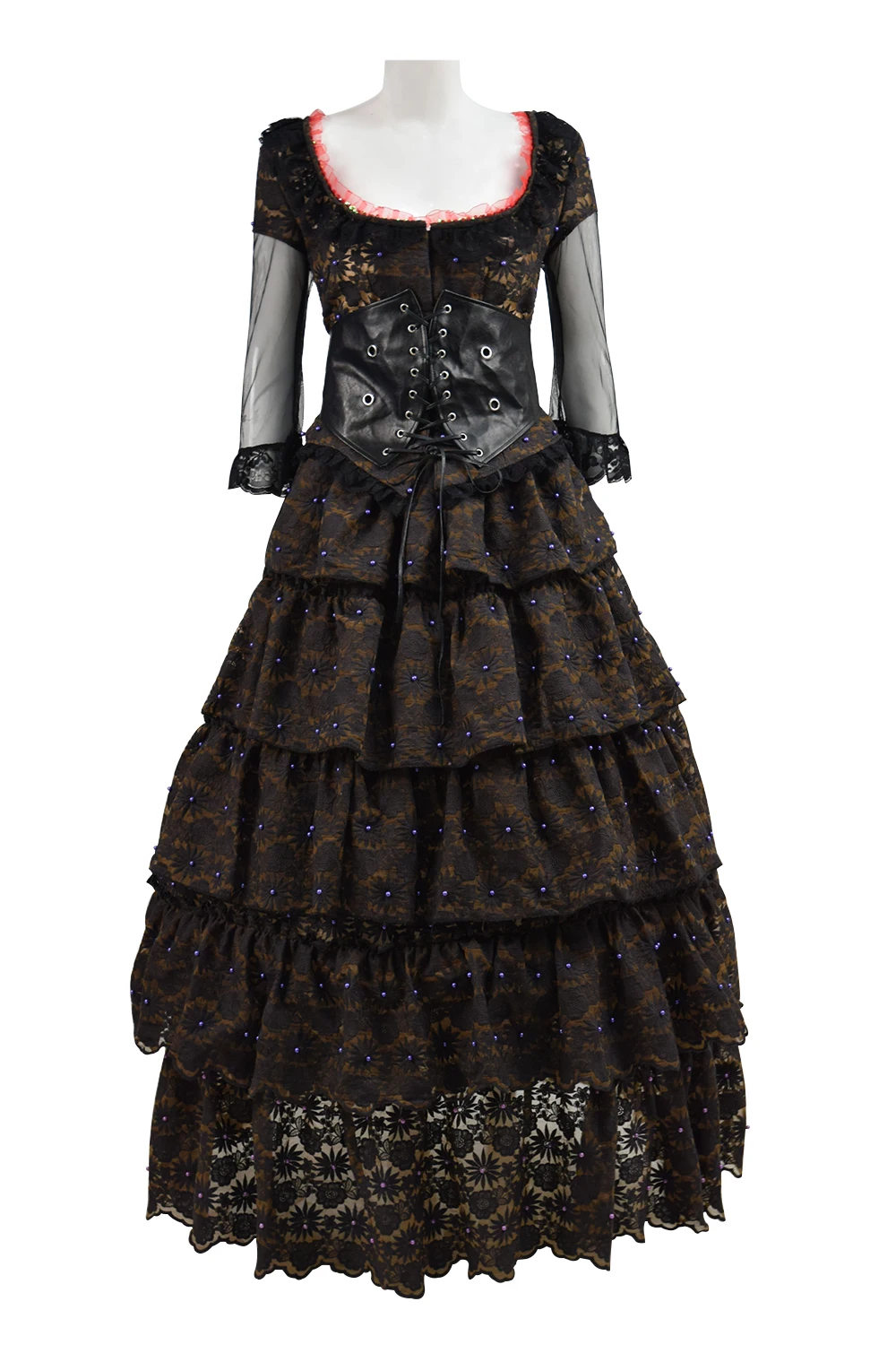 Cosdaddy г-жа Ловетт косплей костюм для женщин вечерние черное кружевное платье на