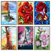 Полная квадратная/круглая дрель 5D DIY алмазная живопись на заказ "Цветочный стул" Алмазная вышивка крестиком 3D Декор подарок на год