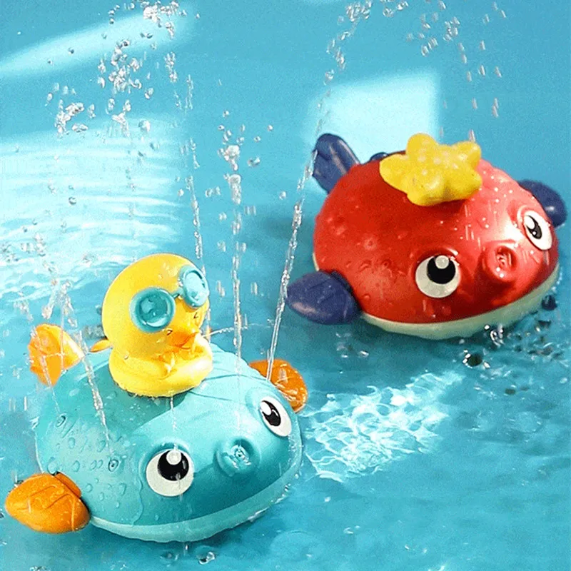 

2020 Summer New Electric Water Puffer Fish Hot Selling Baby Summer Bathroom Bath Toys Children Water Shower