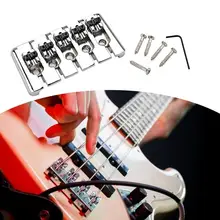 

Bass Guitar Bridge Anti-rust Replacement Metal Wear-resistant 5 String Fixed Saddle Bass for Beginner Bass Guitar Bridge