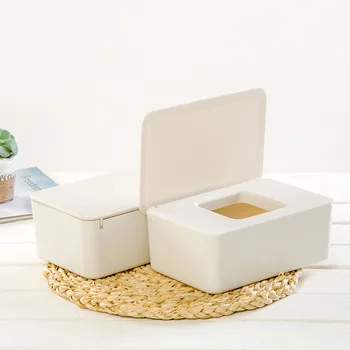 

PP Plastic Tissue Box Baby Wipes Dispenser Box Dry Wet Tissue Paper Case with Cover Home Office Plastic Napkin Paper Holder