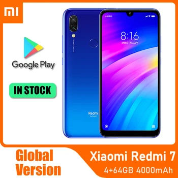 Xiaomi-Smartphone Redmi 7 Original, 4GB y 64GB, Google Play, Android, 4000mAh, huella dactilar, Dual SIM