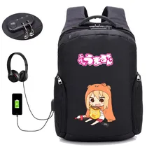 Аниме Himouto! Рюкзак Umaru-chan с usb-зарядкой, противоугонные мужские рюкзаки для ноутбука, мужской рюкзак для подростков, рюкзак для отдыха и путешествий