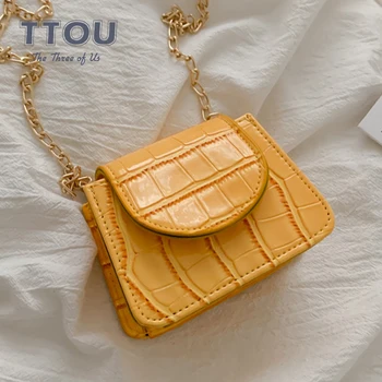 

Fashion Designer Women Minie Flap Hangbags Solid Color Stone Pattern Female Simple Style Mobile Phone Shouldler Messenger Bags