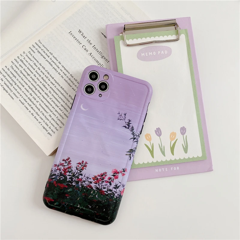 Purple Starry Sky Moon Camera Protection Soft IMD Phone Case for iPhone 8 Plus 7 SE 2 11 Pro Max X XR XS Max Fashion Back Cover Purple Starry Sky Moon Camera Protection Soft IMD Phone Case for iPhone 8 Plus 7 SE 2 11 Pro Max X XR XS Max Fashion Back Cover