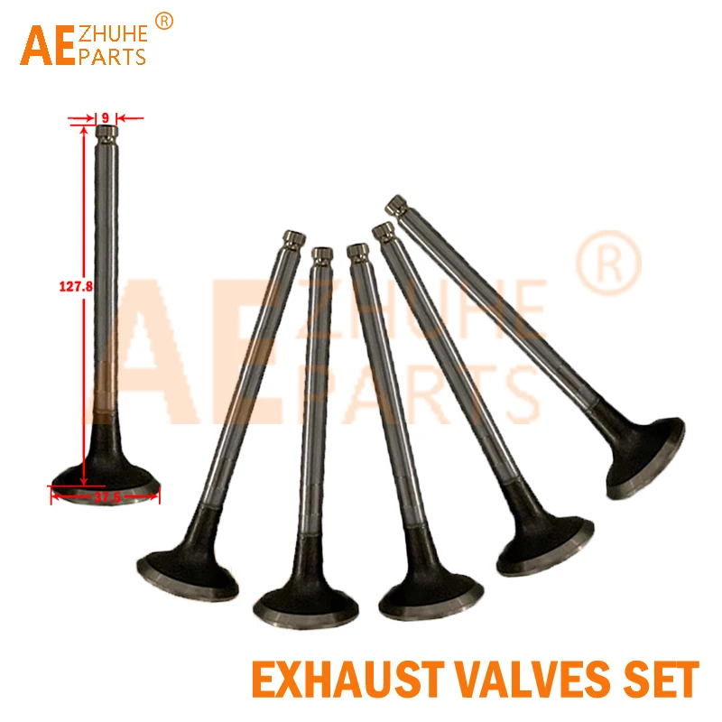 Intake Exhaust Valves Set New Forklift Parts For Isuzu 6BD1 6BG1 Engine Repair Parts 8-97028706-0 1-12551139-0