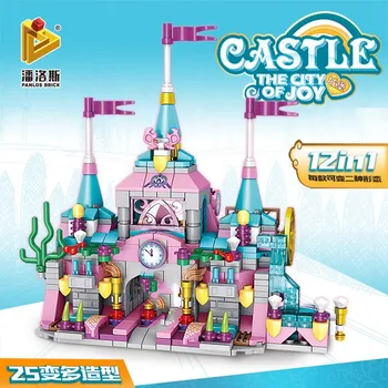 

Princess Castle Series Enchanted Castle Palace Models Building Blocks bricks set Carriage Model enchanted castle diy girls Toys