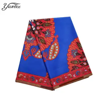 

YANTEX African Java Print Wax Dashiki Fabric 6 Yards/Piece Fashion Ankara Fabric African Real Wax Prints Tissu Africain For Lady