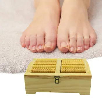 

Foot Massager Roller Wooden Leg Foot Therapy Machine Home Foot Moxibustion Box Foot Smoker Relax Relief