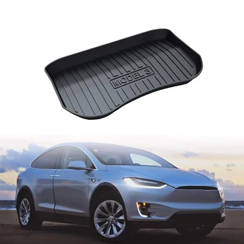 

Front Storage Trunk Cargo Cover Boot Liner Tray Carpet Floor Mat Compatible with Tesla Model 3 2017 2018 2019 (Front Storage)