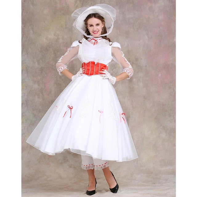 mary poppins white dress