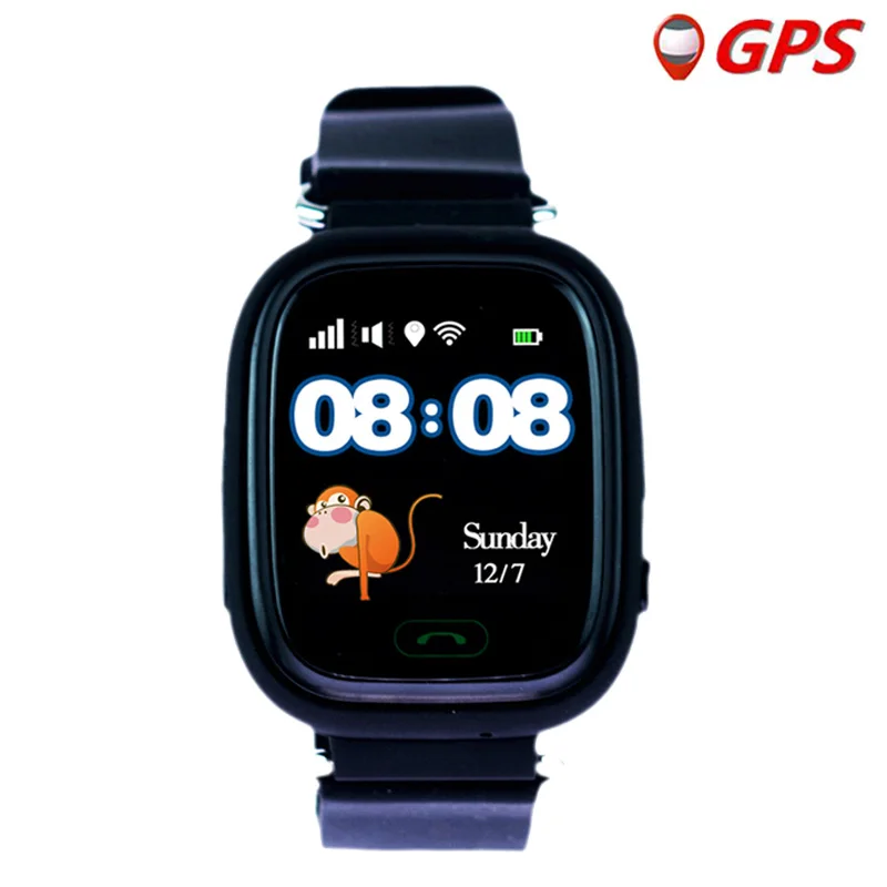 Q90 GPS Child Smart Watch Phone Position Children 1.22 inch Color Touch Screen WIFI SOS Baby Q50 q80 q60 | Электроника