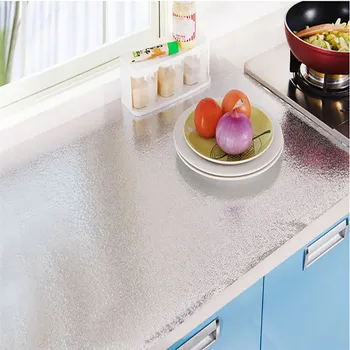 Kitchen Oil proof Waterproof Stickers DIY Aluminum Foil Kitchen Stove Cabinet Self Adhesive Wall Sticker Stove Cabinet Stickers