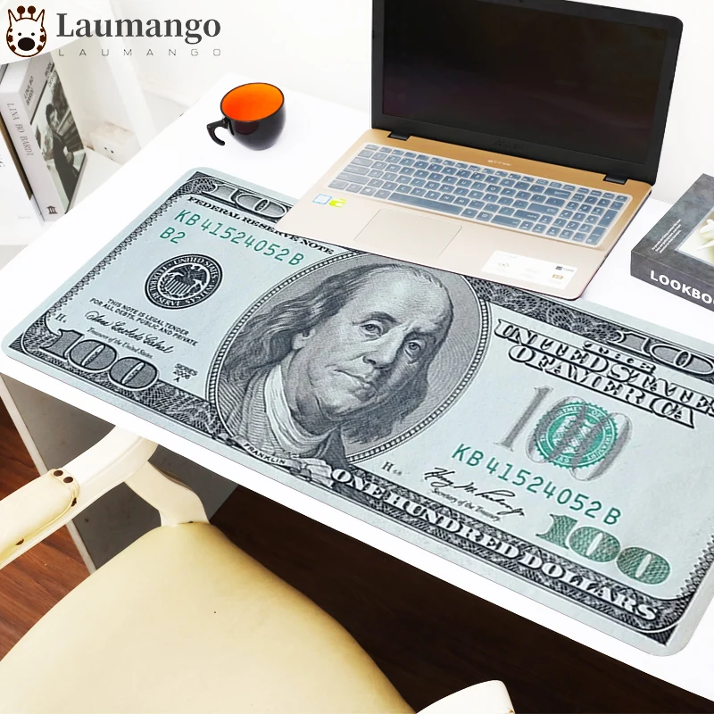 

Computer Mouse Pad Gamer Large American Flag Desk Mat Pad on the Table Kawaii Gaming Accessories USA Dollar Mouse Mats Xxl Rugs