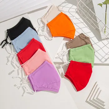 

10pc Colorful High Quality Cotton Face Mask Washable Proof Protect Face Mouth Cover Skin Friendly Anti-pollution Dust Masque