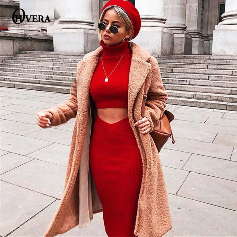 

Ohvera Autumn Winter Knitted Sexy Two Pieces Set Turtleneck Top And Skirt Women Set Sweater 2 Piece Set Women Outfit 2019
