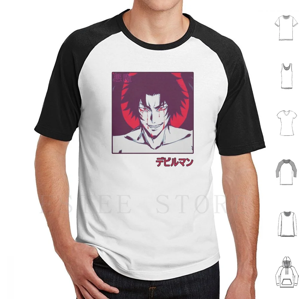 Devilman Crybaby "Japanese" T Shirt Print Cotton Devilman Crybaby Akira Fudo Ryo Asuka Manga Anime Has My Akira Death Berser