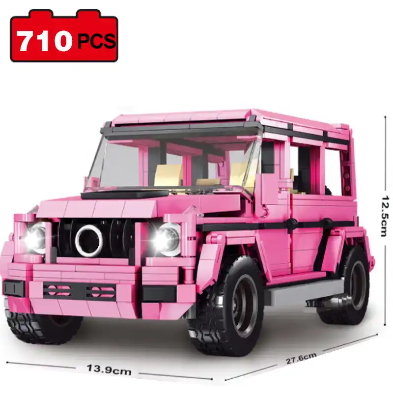 pink lego car