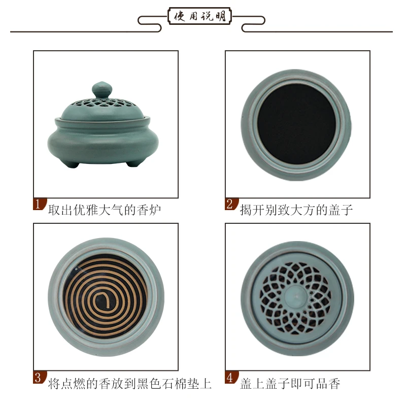 Керамическая фотогорелка антикварные украшения дзен для дома зеленая подставка