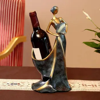 

New Beauty Girls Model Wine Rack Whisky Holder Shelf Wine Bottle Rack Practical Sculpture Wine Stand Home Decoration Accessories