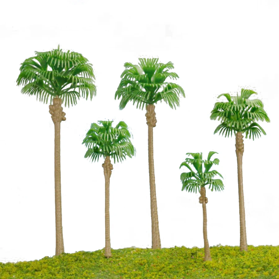 100 шт./лот 6,5 см 1/200 масштабная пластиковая модель пальмового дерева в архитектурном дизайне
