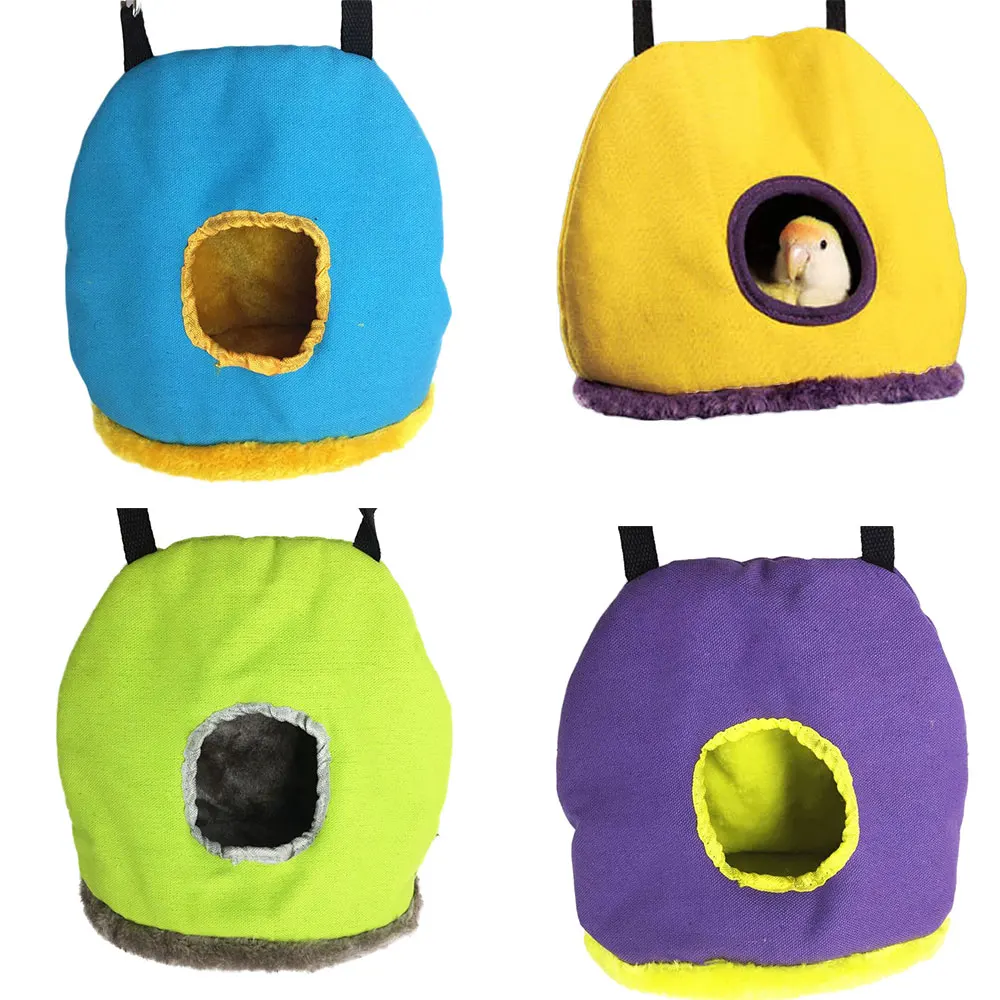 Pet Bed Bird Warm Mat Soft Pad Sleeping Nest Round House Decoration S/M Size