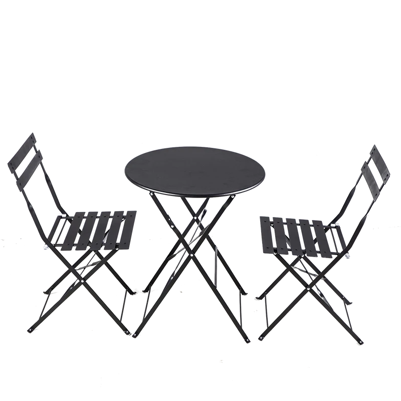 mesa y silla plegable de hierro forjado para balcon jardin terraza te de la leche cafe mesas y sillas