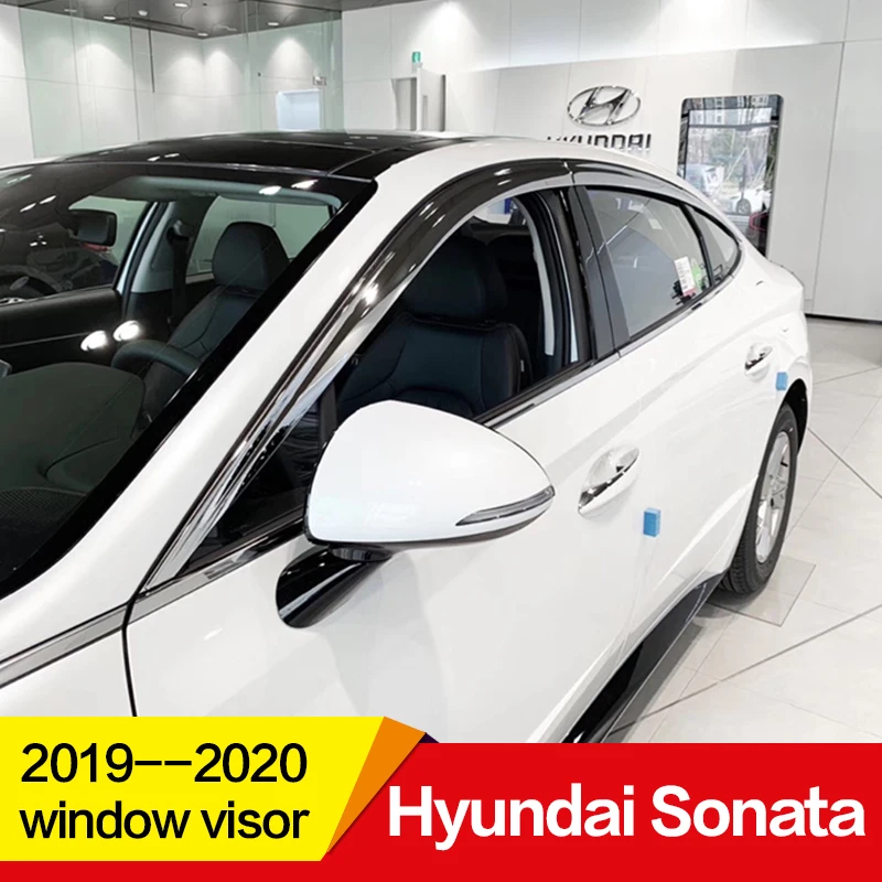 

For Hyundai new sonata window visor 2019 year 10th generation plating side Sun Rain Protection Shield Exterior accessories