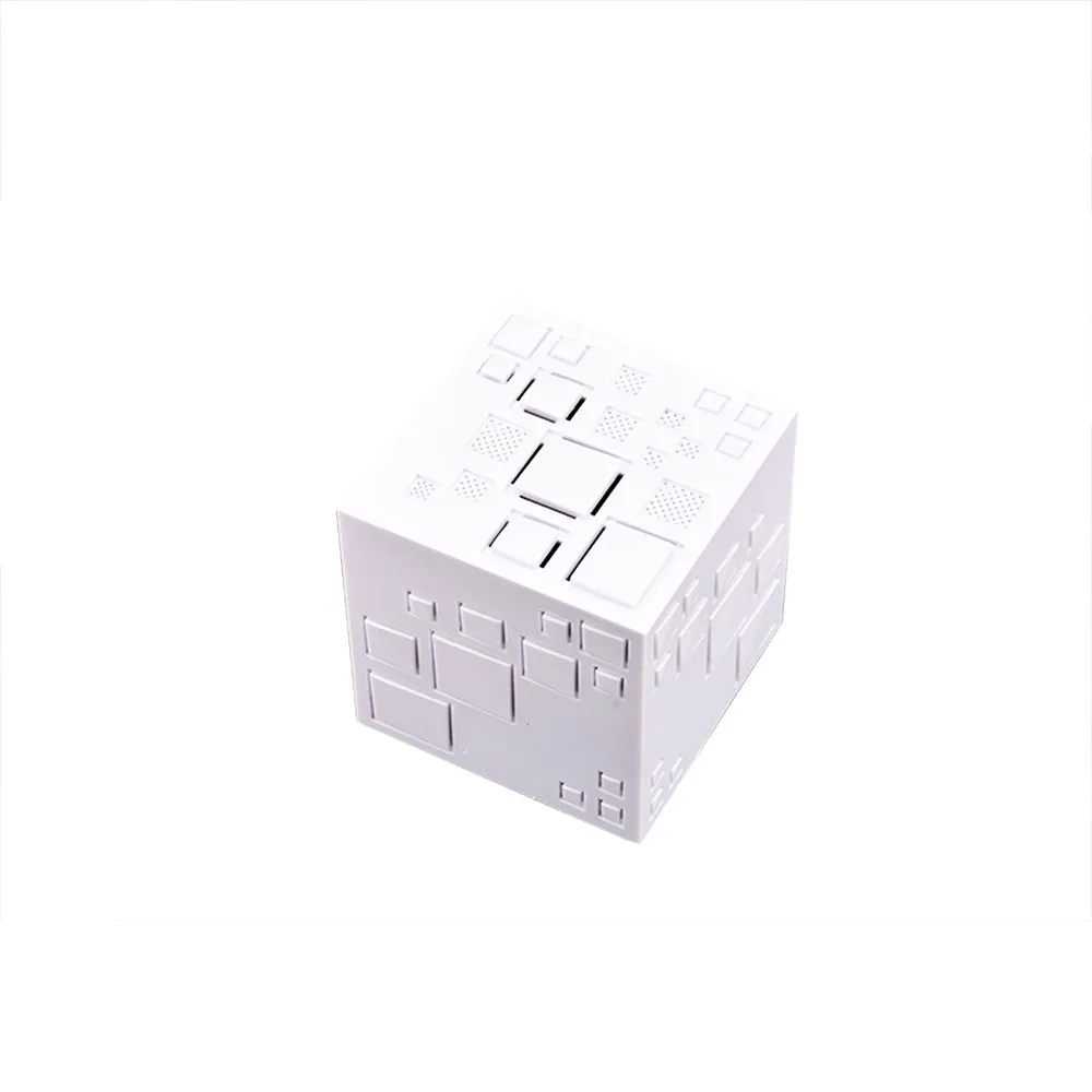 Белый Портативный мини уникальный дизайн Rubik форма для льда Bluetooth динамик - Цвет: Белый