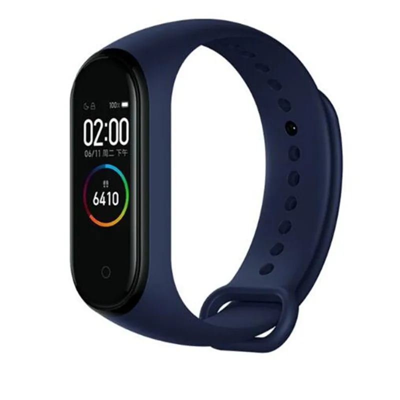 Middle night blue Браслет Mi Band 4 ремешок Mi Band 3 спортивный ремешок на запястье силиконовый браслет для браслета 3 группа 4 браслет Miband 3 4 ремешок - Цвет: Middle night blue