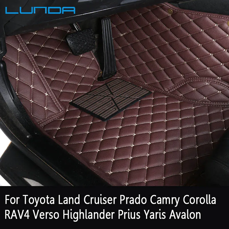 Car Floor Mats For Toyota Land Cruiser 100 200 Prado 120 150 FJ RAV4 Camry Corolla Highlander Prius Yaris Fortuner |