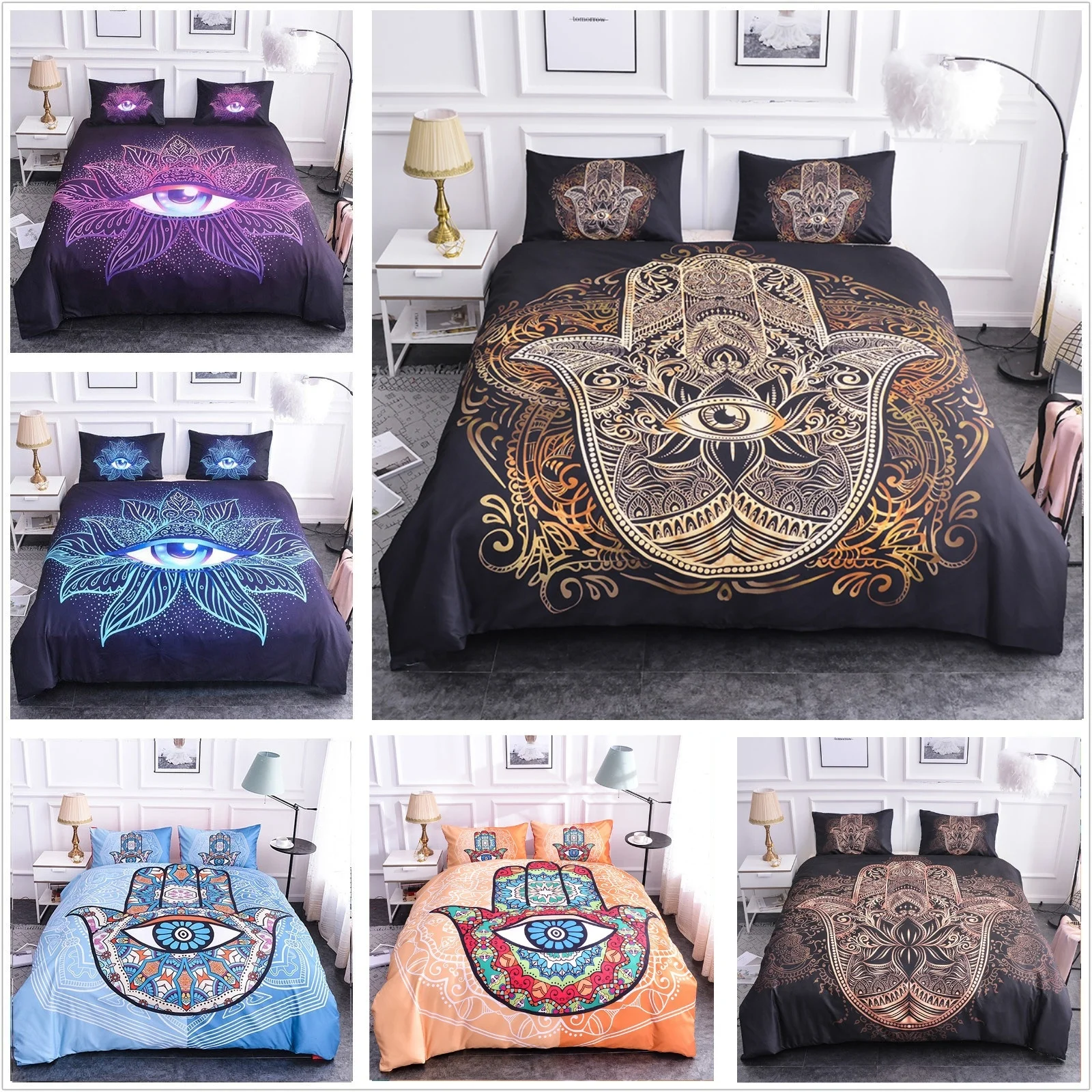 

3D Bohemian Style Luxury Bedding Set Pillowcase Duvet Cover Sets Bedding Comforter Cover sets Single/Twin/Full/Queen/King Size