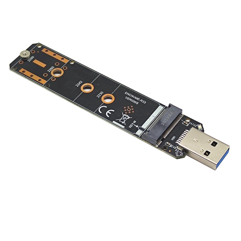 VERAWE Adaptateur NVME vers USB 3.1 Type-C Adaptateur SSD M2 BoîTier NVMe  BoîTier M.2 vers USB 3.1 pour NVME M Key 2230/2242/2260/2280 SSD :  : Informatique