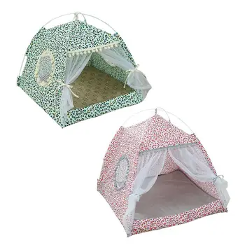 

2020 NewCute Cat Nest Spring Summer Small Dogs Tent Kennel Removable Washable Pet Nests