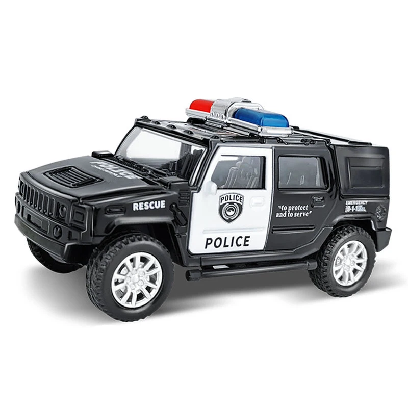 

Police Series Car Model 1:43 Pull-Back Alloy Diescast Vehicle Off-Road Pickup Christmas Collectible Toy Car for Boy Children A01