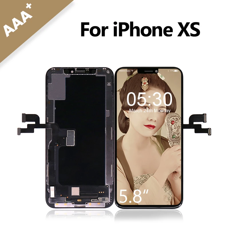 Для iPhone XS ЖК-экран для iPhone XS дисплей сенсорный дигитайзер панель в сборе черный цвет TFT Замена