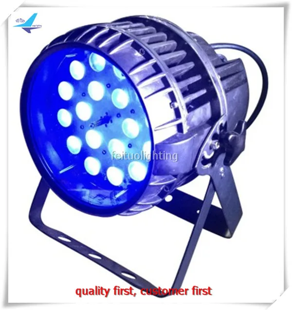 E-10lights DJ музыкальное оборудование для улицы DMX Led Par 64 RGBWA 5 в 1 18x15w Zoom IP65 сценическое