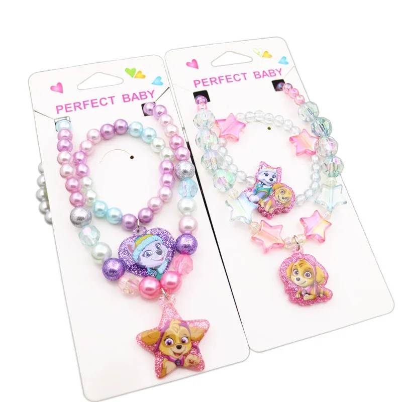 Accesorios para el cabello de la patrulla canina para niña, horquilla infantil de dibujos animados, suéter, collar, pulsera, regalos, joyería para regalo de cumpleaños, 2021