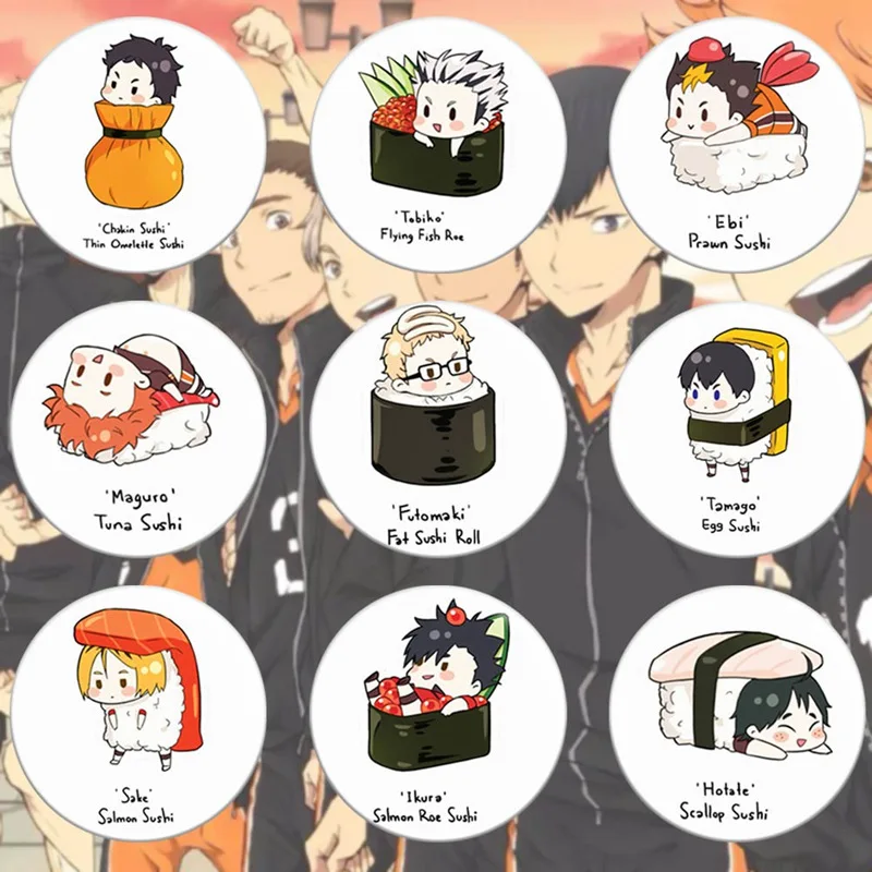 Японская манга Haikyuu! Броши школьный волейбол Syouyou Kageyama для мальчиков стеклянная