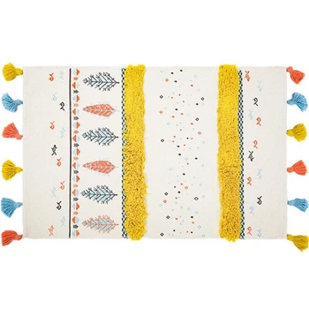 

AFBC Soft Nordic Style Cotton Carpet Suitable for Living Room Bedroom Children'S Room Home Carpet Door Mat Decoration House Desk