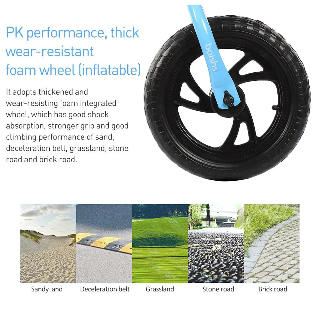 Discount 12" Kids Activity Product Child Kid Balance Bike Scooter Baby Walker Scooter 2-3-6 Years Old Pedal-Free Kids Driving Bike Luge 3 15