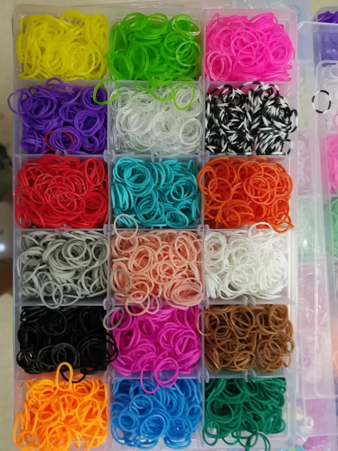 Rianbow Diy игрушки 18 цветов браслет из резиновых полос для детей волосы резиновые