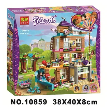 

10859 Compatible Lepining Friends 730Pcs Toys For Children Girls Series Friendship House Set Building Blocks Bricks Kids Gifts