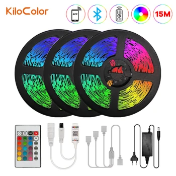 

Led Strip Light SMD 5050 Bluetooth controller + 24-Key IR controller Not Waterproof 15M Mobile APP control